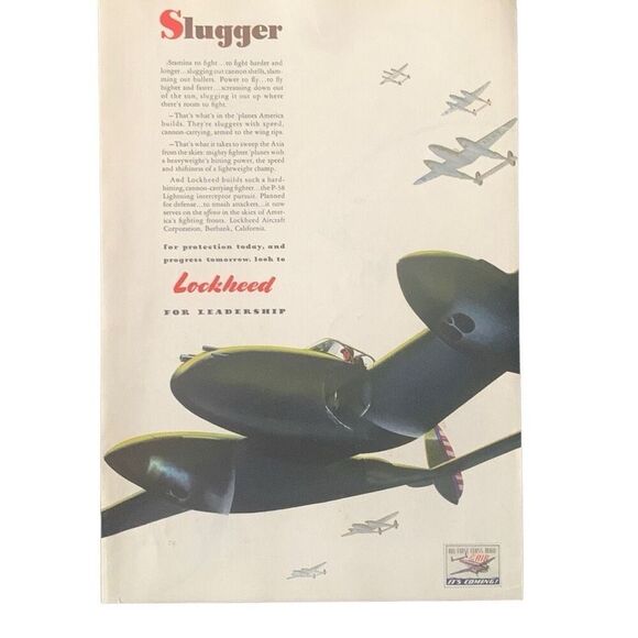 Vintage 1942 Lockheed Slugger Ad Advertisement - Picture 3 of 4